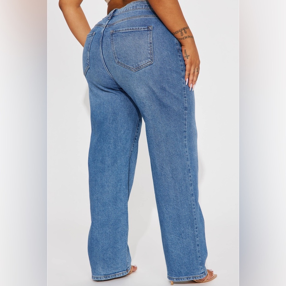 High Rise Straight Leg Jeans - Picture 3 of 3